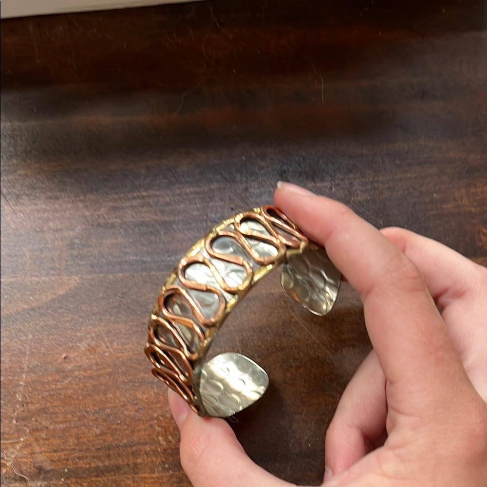 Elegant Silver and Gold-Tone Bracelet